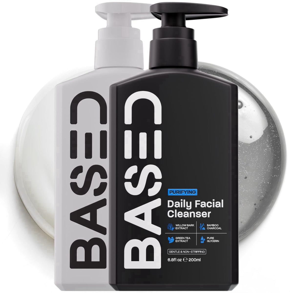BASED BODYWORKS BASED Daily Skincare Duo | Purifying Face Wash + Restoring Moisturizer | Built For All Skin Types | High