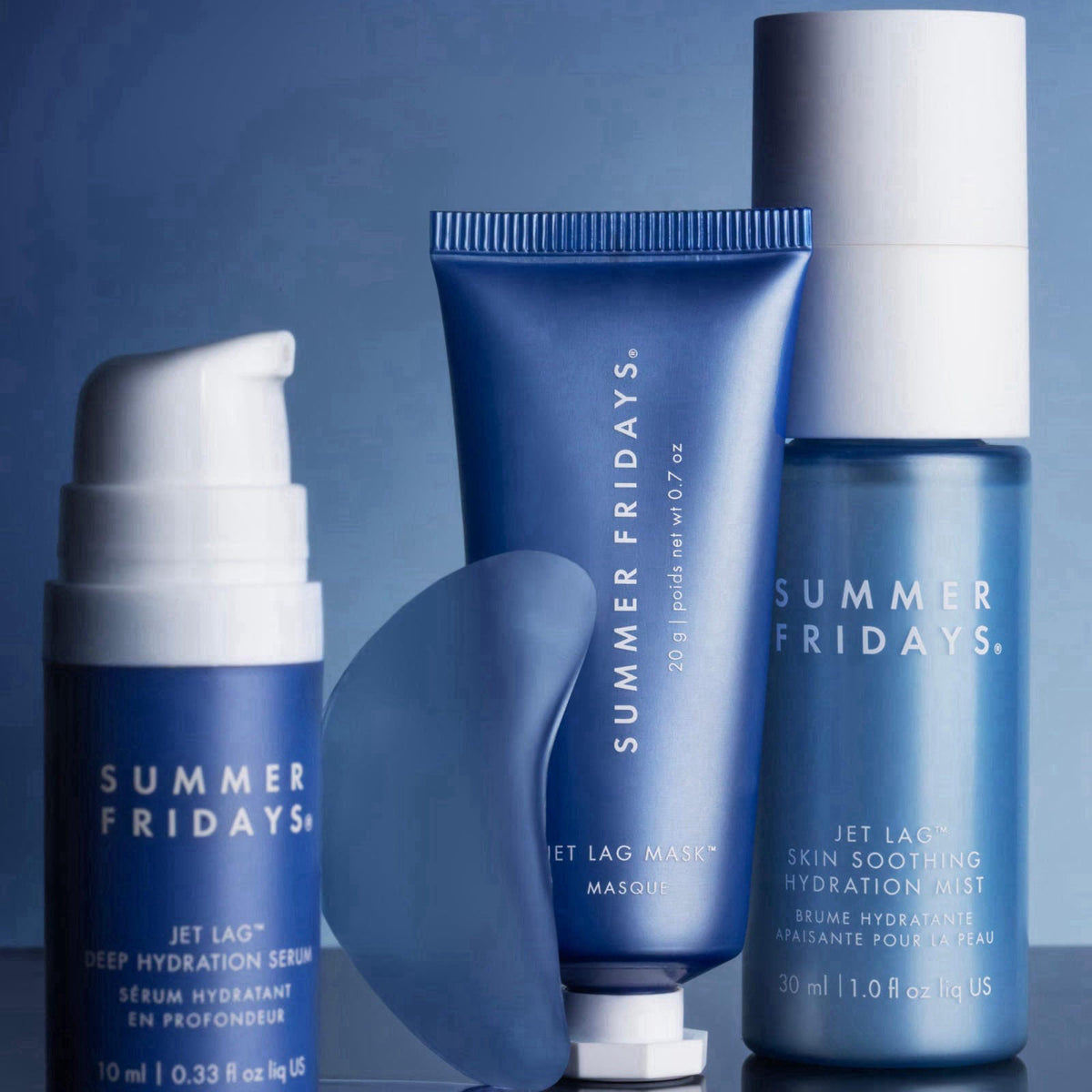 Summer Fridays Jet Lag™ Essentials - Mini Hydrating Skin Care Set With Jet Lag™ Mask, Eye Patches, Deep Hydration Face S