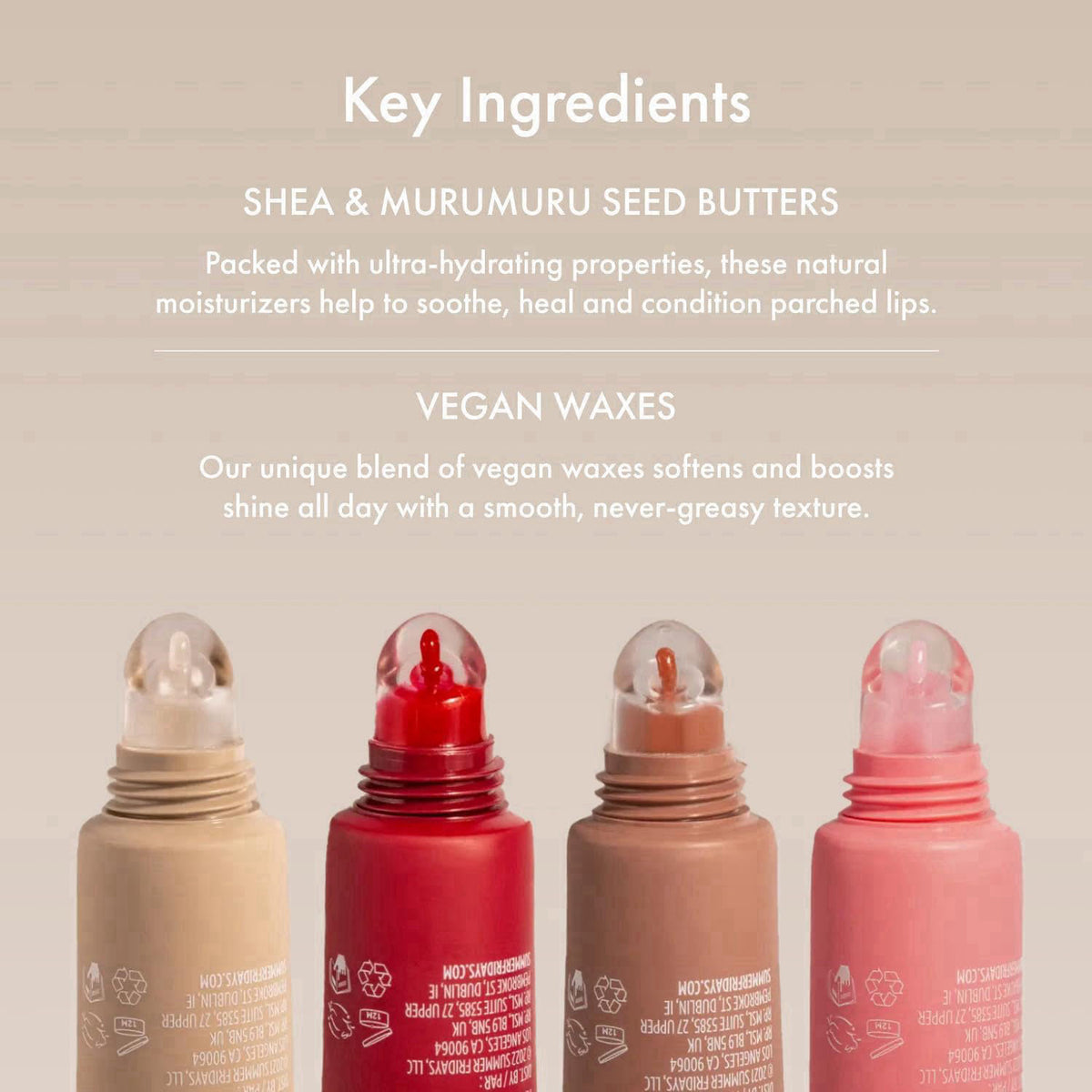 Summer Fridays Lip Butter Balm - Moisturizing Lip Gloss for Instant Shine + Sheer Color - With Nourishing Shea Butter - 