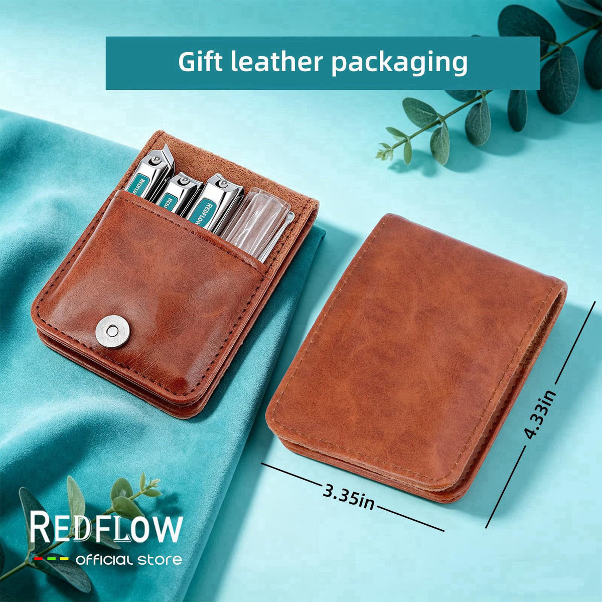 RedFlow Nail Clippers Set (5 Pack), Including 1 Stainless Steel Nail Clipper, 1 Angled Toenail Clipper, 1 Large Fingerna