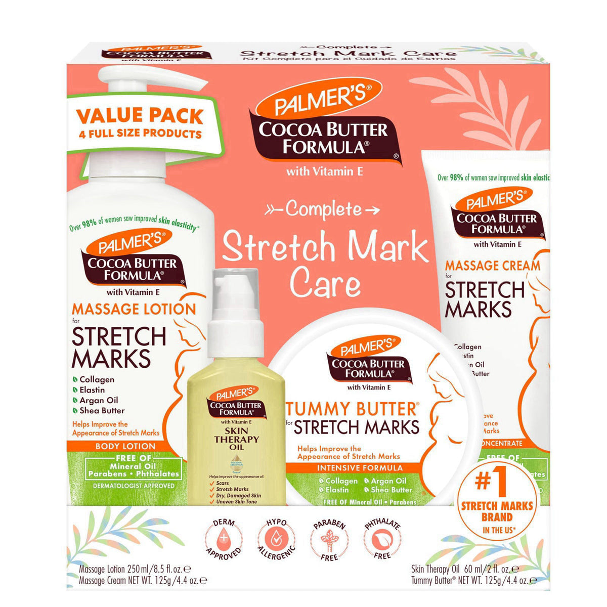 Palmer's Pregnancy Essentials Skin Care Kit, Cocoa Butter Formula (4 Piece) – product photo (Maternity)