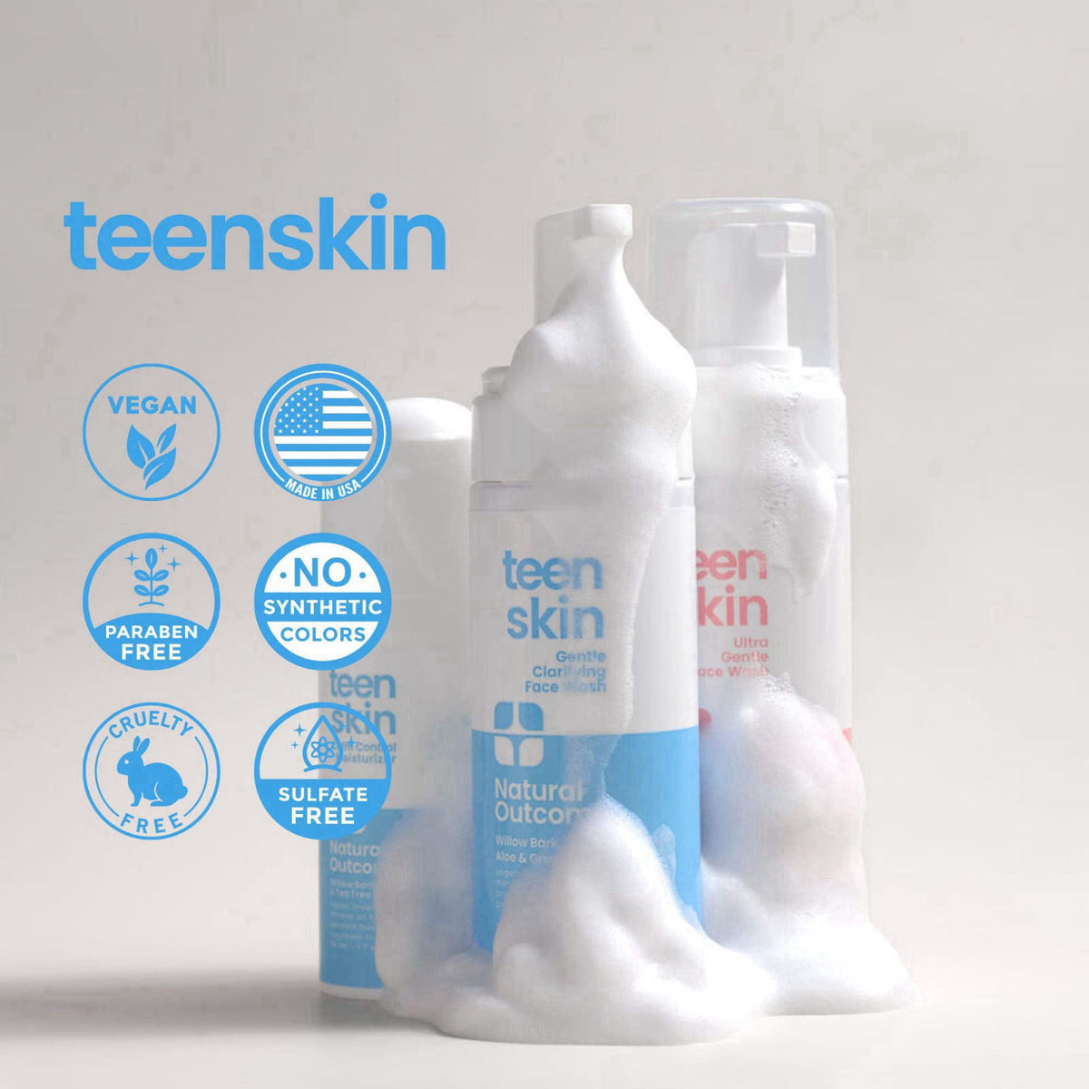 Teen Skin Care Kit 3-Step | Acne Face Wash Skin Care Regimen | Teen Skin Face Wash, Toner, & Moisturizer | Perfect for T