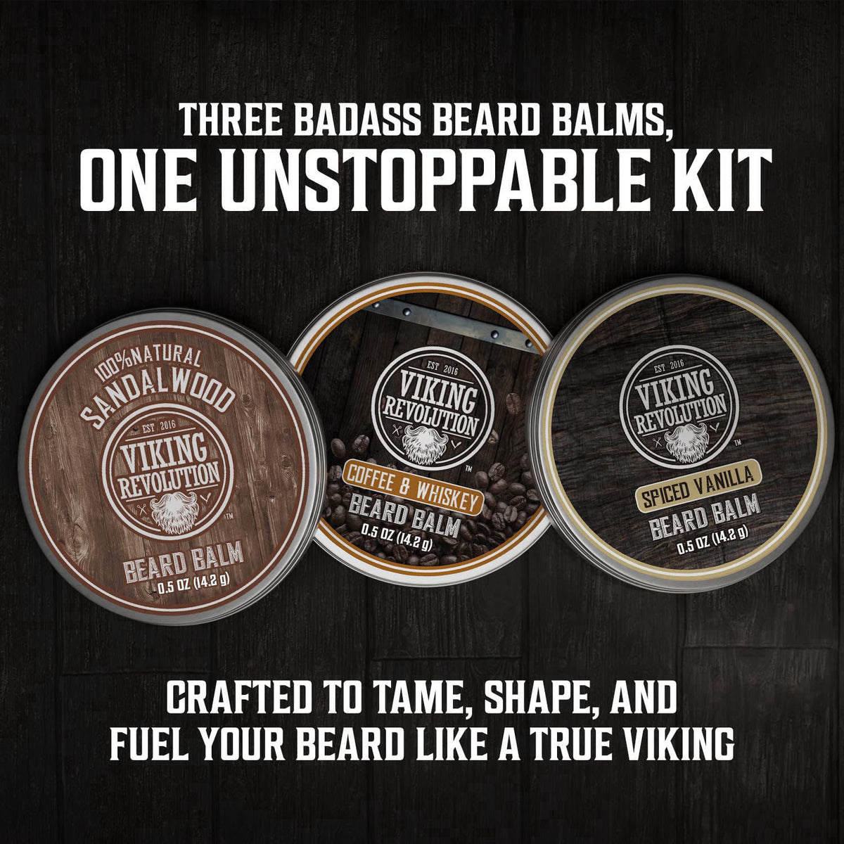 Viking Revolution Ultimate Beard Care Collection - 9 Products Included – packaging and label