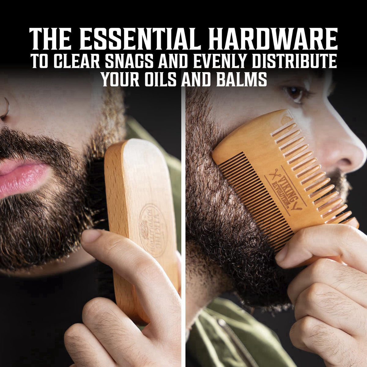 Viking Revolution Ultimate Beard Care Collection - 9 Products Included – back view and specifications