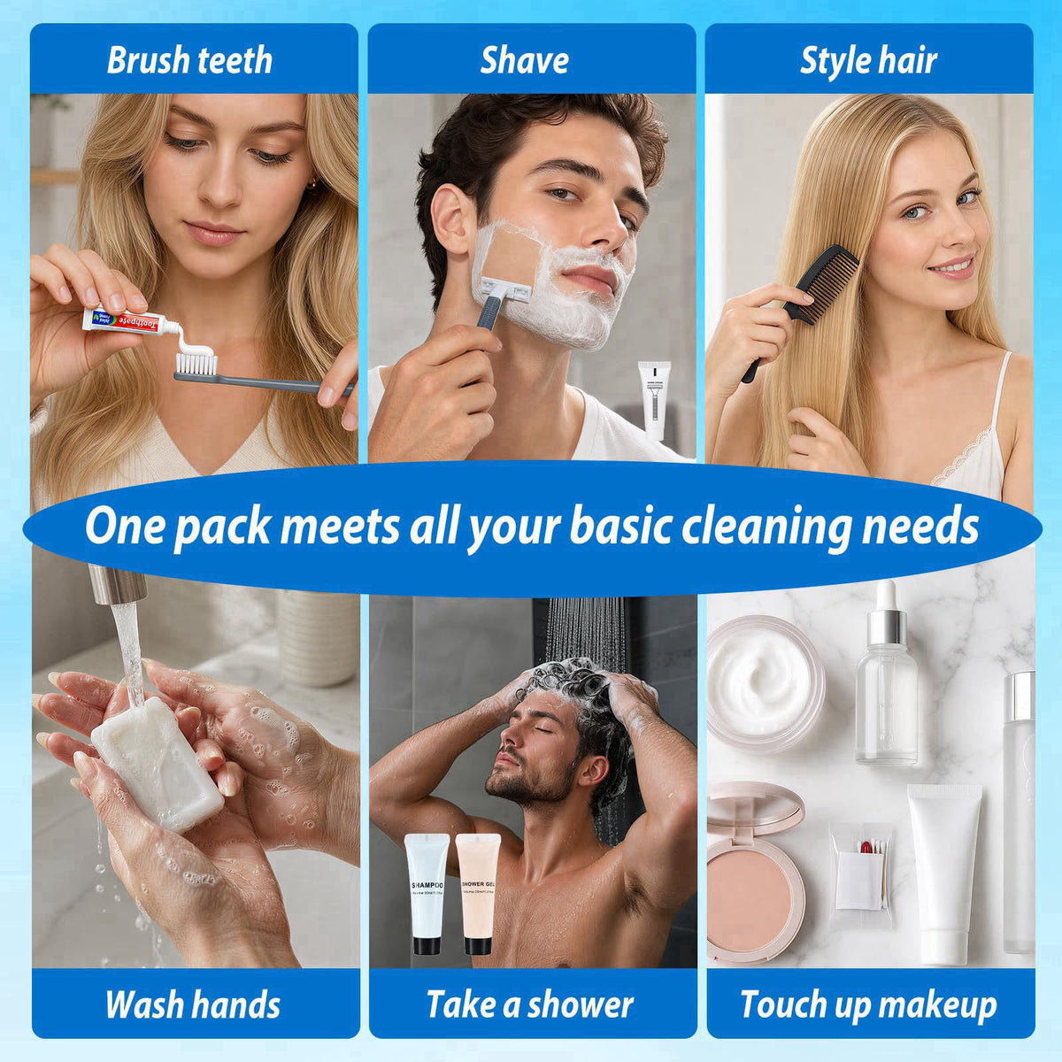 Lomgwumy Hygiene Kit, Individually Packaged (10-Pack) – back view and specifications