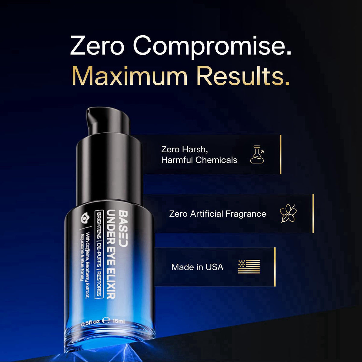 BASED BODYWORKS BASED Under Eye Elixir, Hydrating & Refreshing Formula, Simple. Effective. Based. 0.5 fl oz, Pack of 1 –