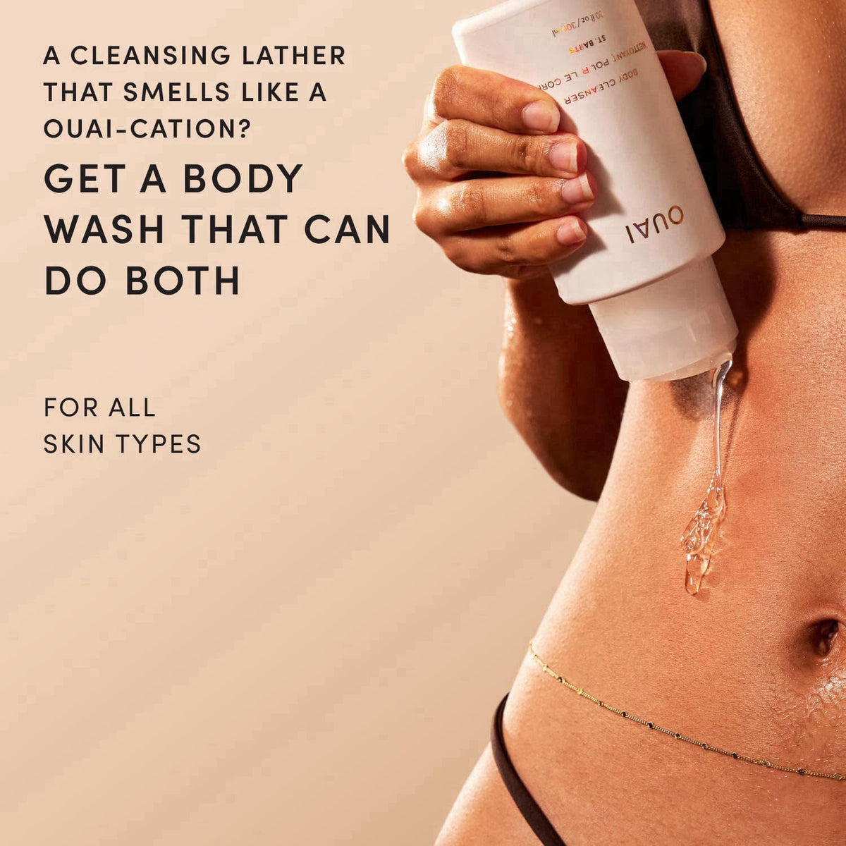 OUAI Body Cleanser - Foaming Body Wash - St. Barts (10 Fl Oz) – close-up detail