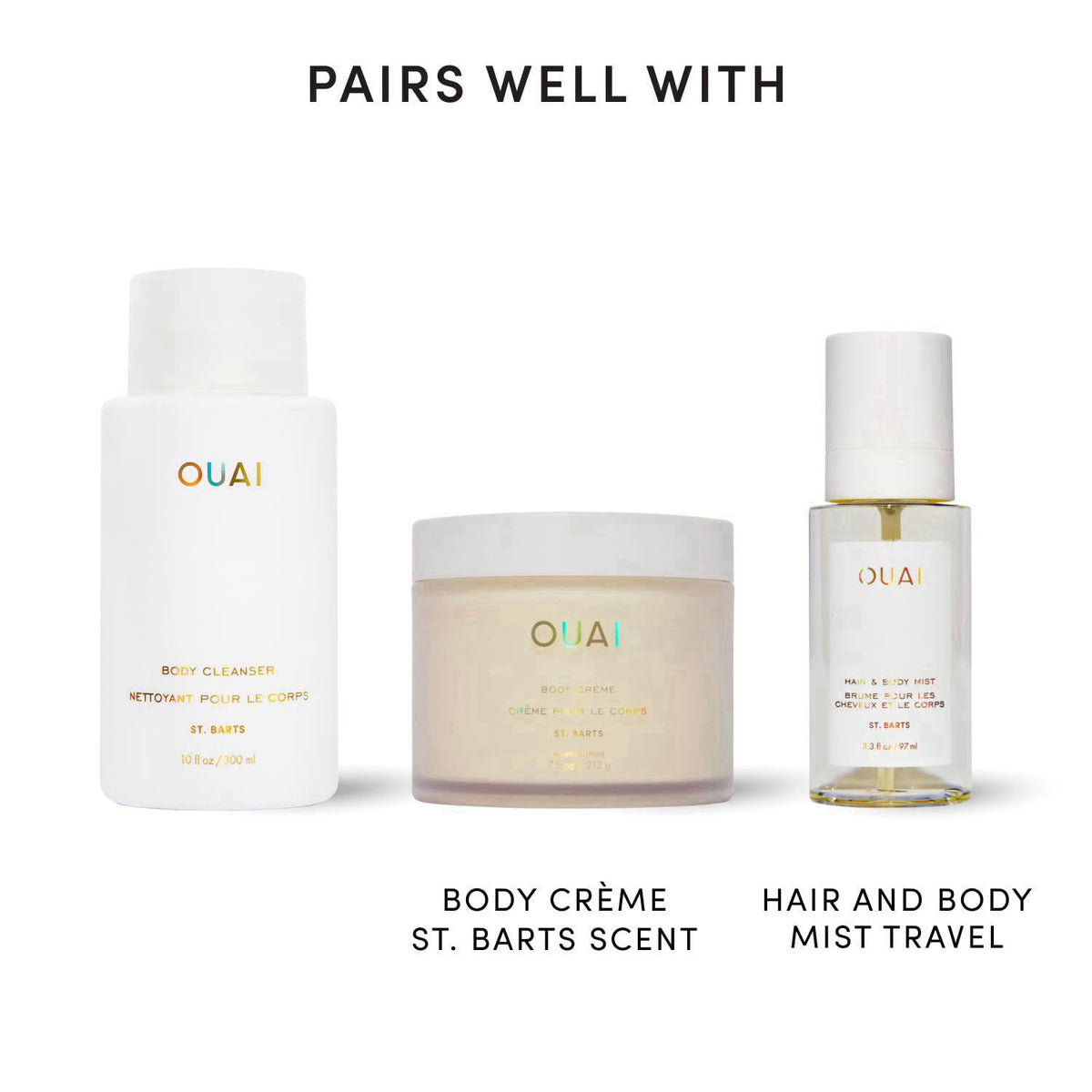 OUAI – Body Washes on display