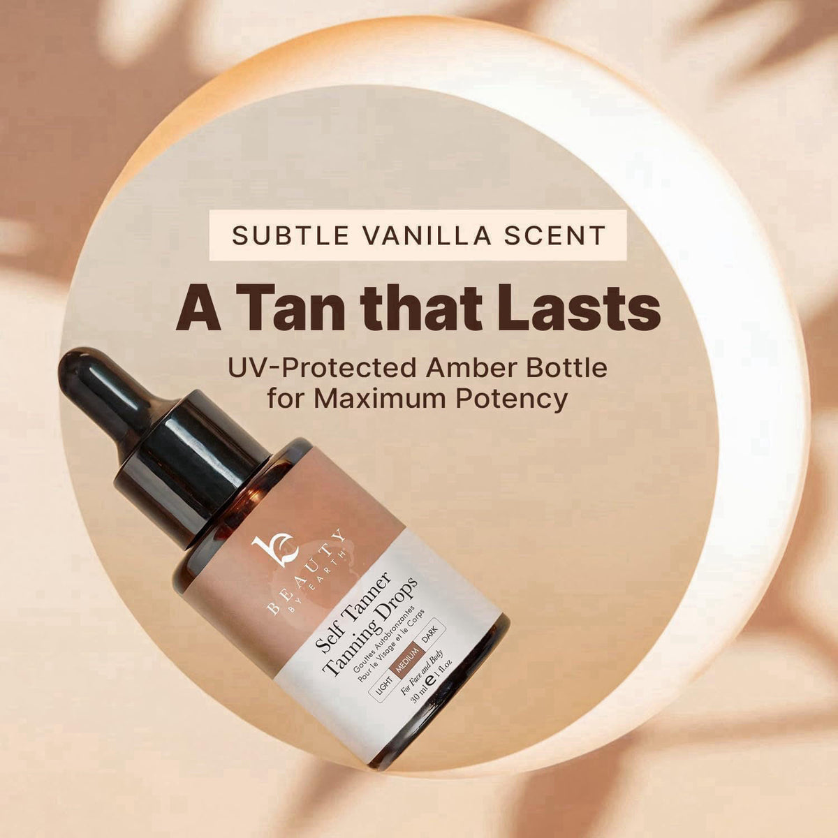 Beauty by Earth – Facial Self Tanners on display