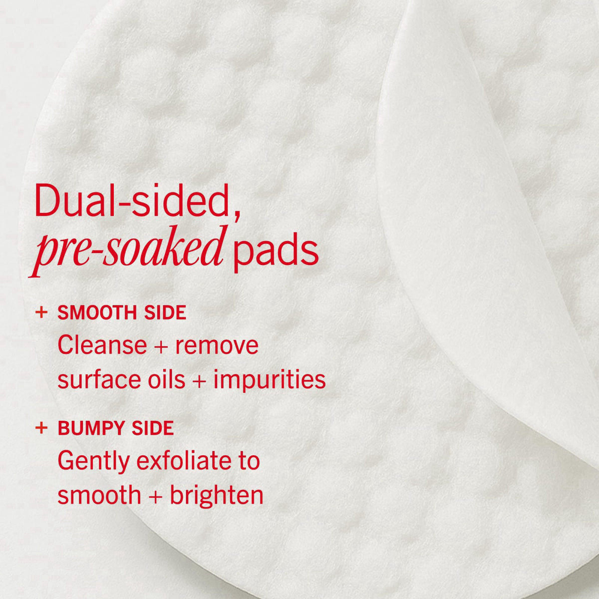 First Aid Beauty Brighten & Glow Facial Radiance Pads, AHA, Sensitive Skin – back view and specifications