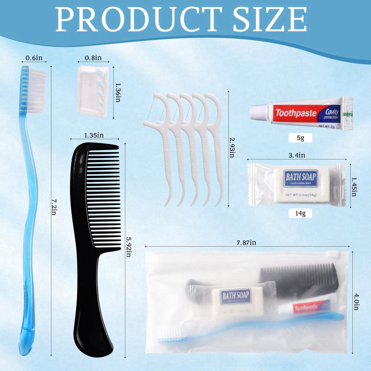 MAGJERO 24Pack Personal Hygiene Kit Basic Toiletry Kits Homeless Supplies Bulk for Women, Men, Travel, Charity, Business