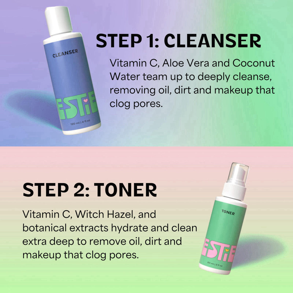 InstaNatural BESTIES BFF Four Step Kit: Skincare Set for Teens and Kids – full view, size 1 Count (Pack of 4)