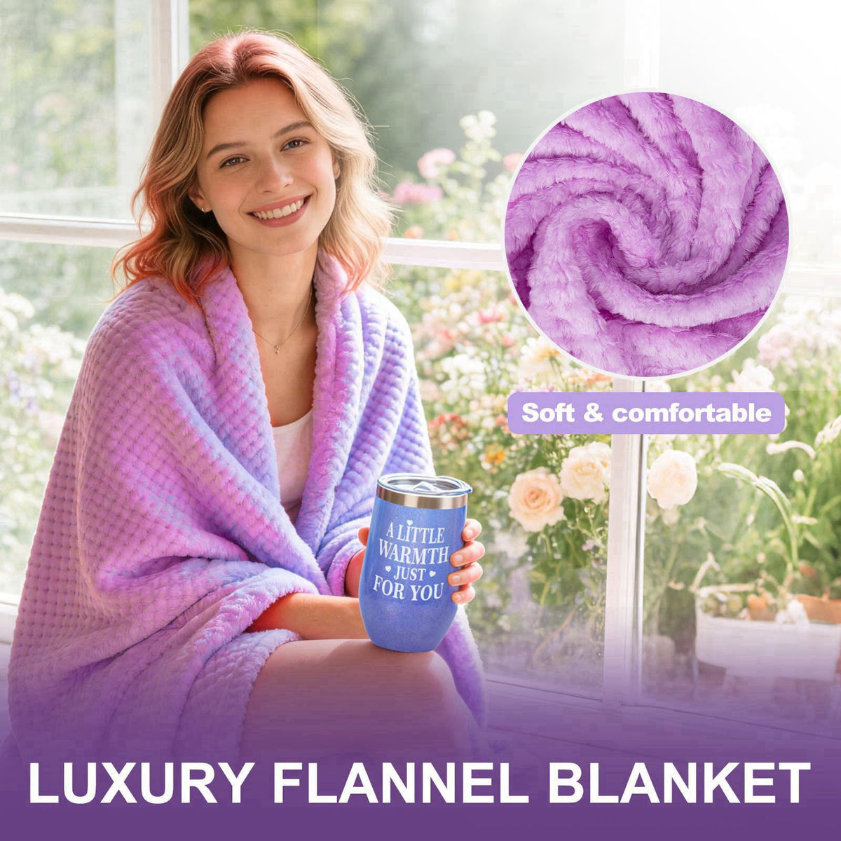 Totiro Gift Basket for Women, Birthday Gifts & Self Care Package – close-up detail in Purple