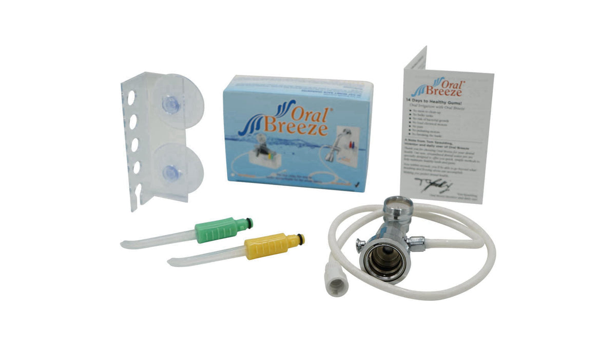 Oral Breeze QuickBreeze Oral Irrigator | Use 15 Seconds Daily for Dental Care on Teeth, Gums, Braces | for Kids and Adul