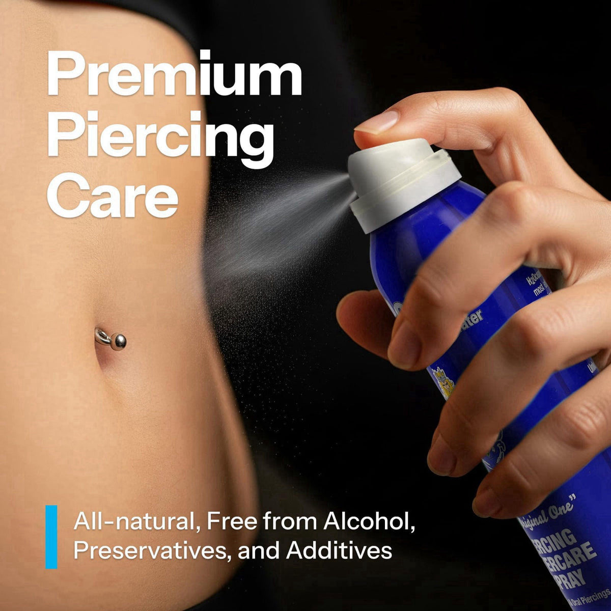 H2Ocean Piercing Aftercare Spray and Keloid Bump Removal– Sea Salt Spray for Body and Facial Piercings– Ear, Nose,Navel,