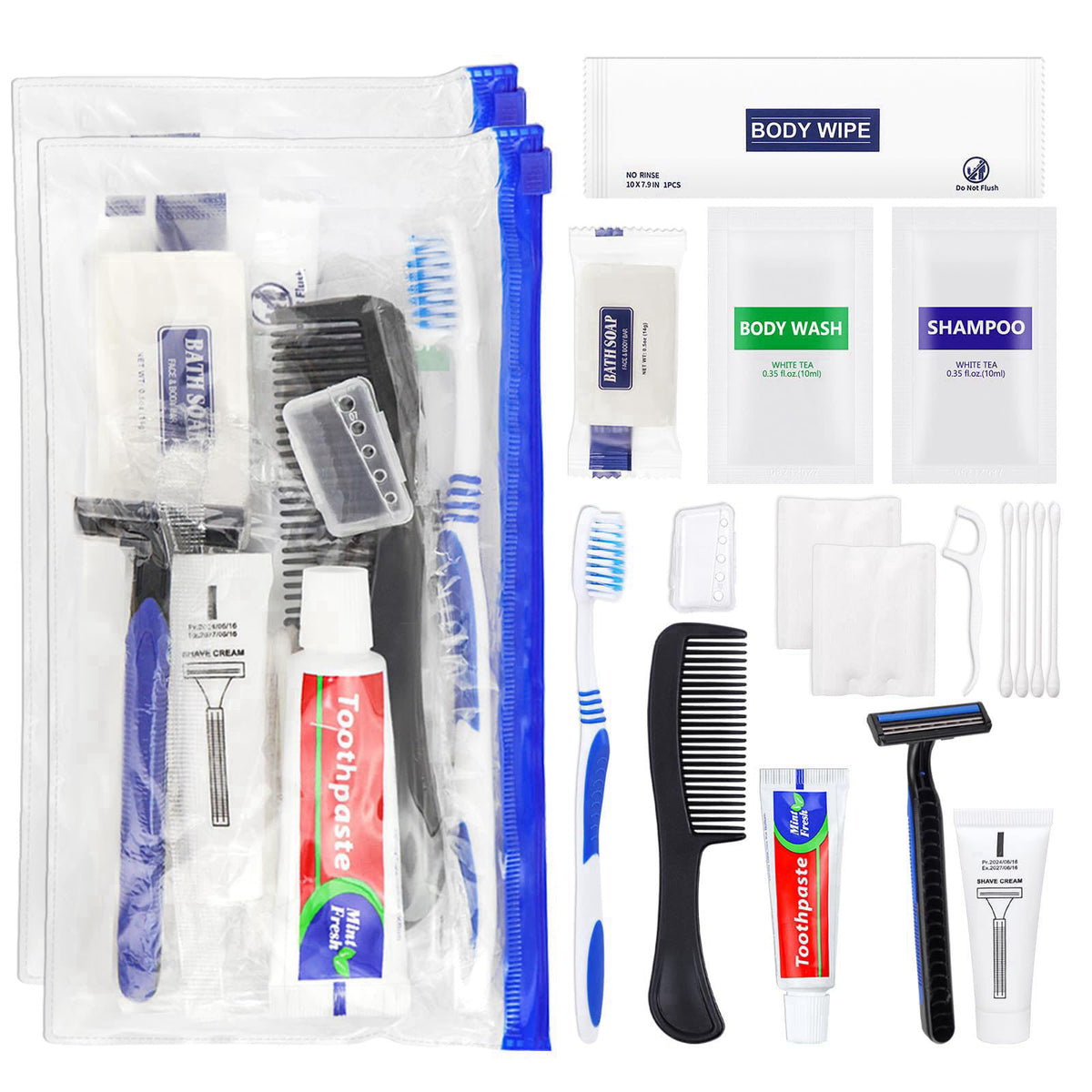 SLequipo Basic Toiletry Kits, Individually Packed, Personal Hygiene Bulk Homeless Care Package Supplies – product photo 