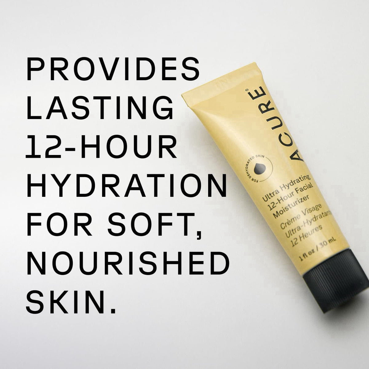Acure Ultra Hydrating 12 Hour Facial Cream - Vegan - 1.7 fl oz (2 Pack) – packaging and label