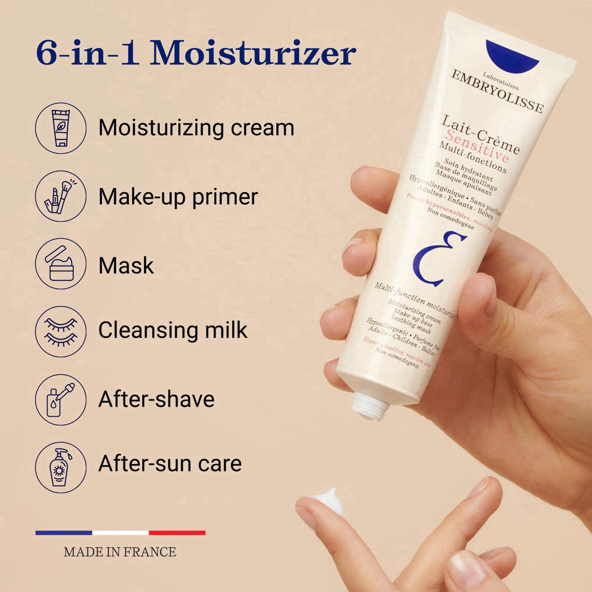 Embryolisse Lait-Crème Concentré Sensitive Face Moisturizer & Makeup Primer – packaging and label