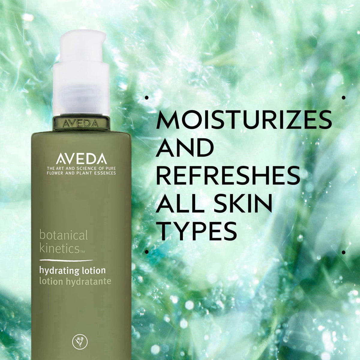 Aveda Botanical Kinetics Hydrating Lotion | Daily Face Moisturizer for All Skin Types | with Coconut, Jojoba, Caffeine, 