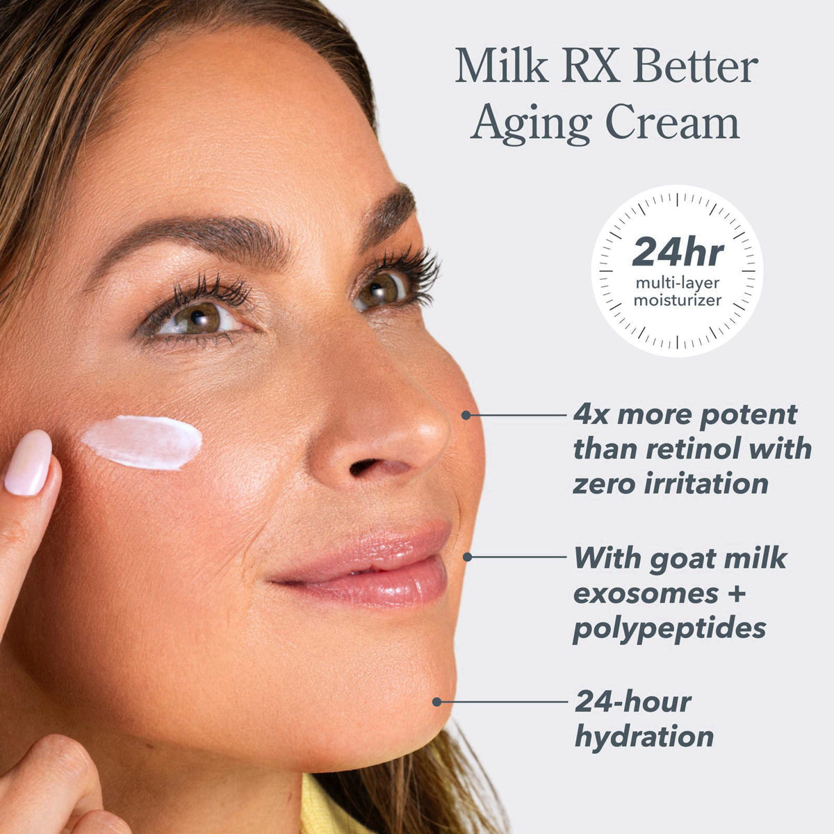 Beekman 1802 Milk RX Advanced Better Aging Face Cream, 1.69 fl oz – close-up detail