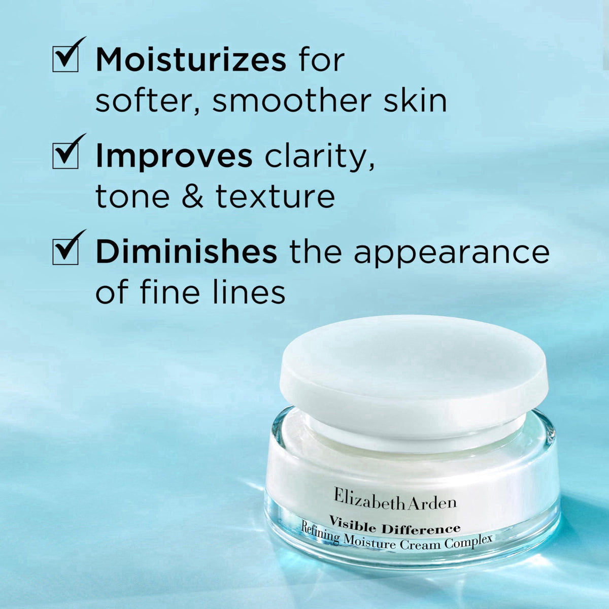 Elizabeth Arden Visible Difference Refining Moisture Cream Complex, Daily Face Moisturizer, Prevents Hydration Loss, Der