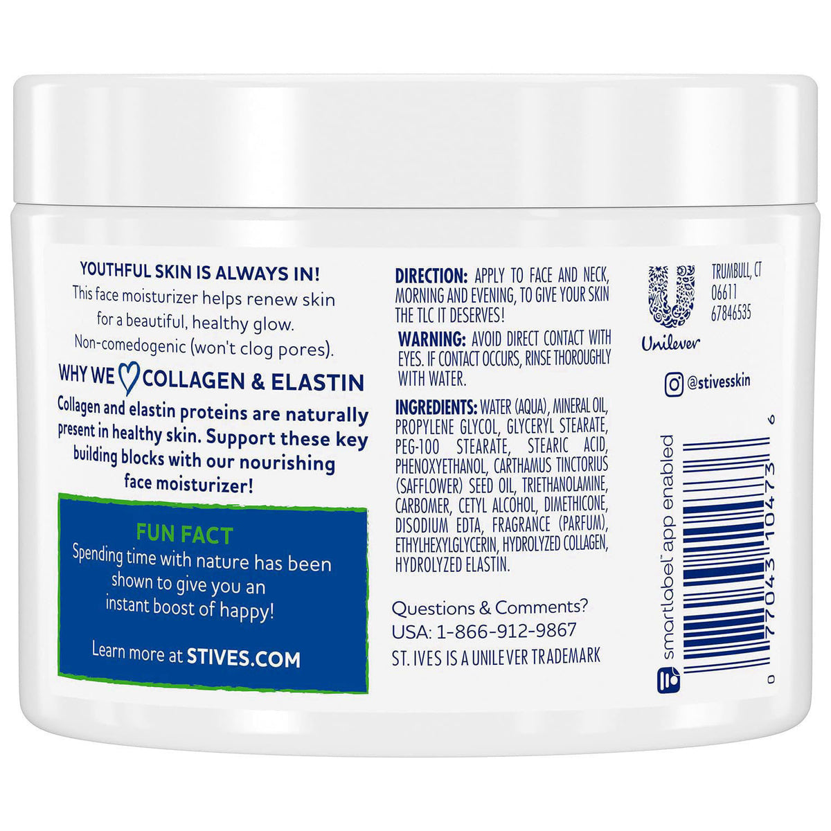 St. Ives Face Lotion 6-Pack – Collagen & Elastin Renewing Facial Moisturizer, Anti-Aging, 10 Oz Ea – close-up detail
