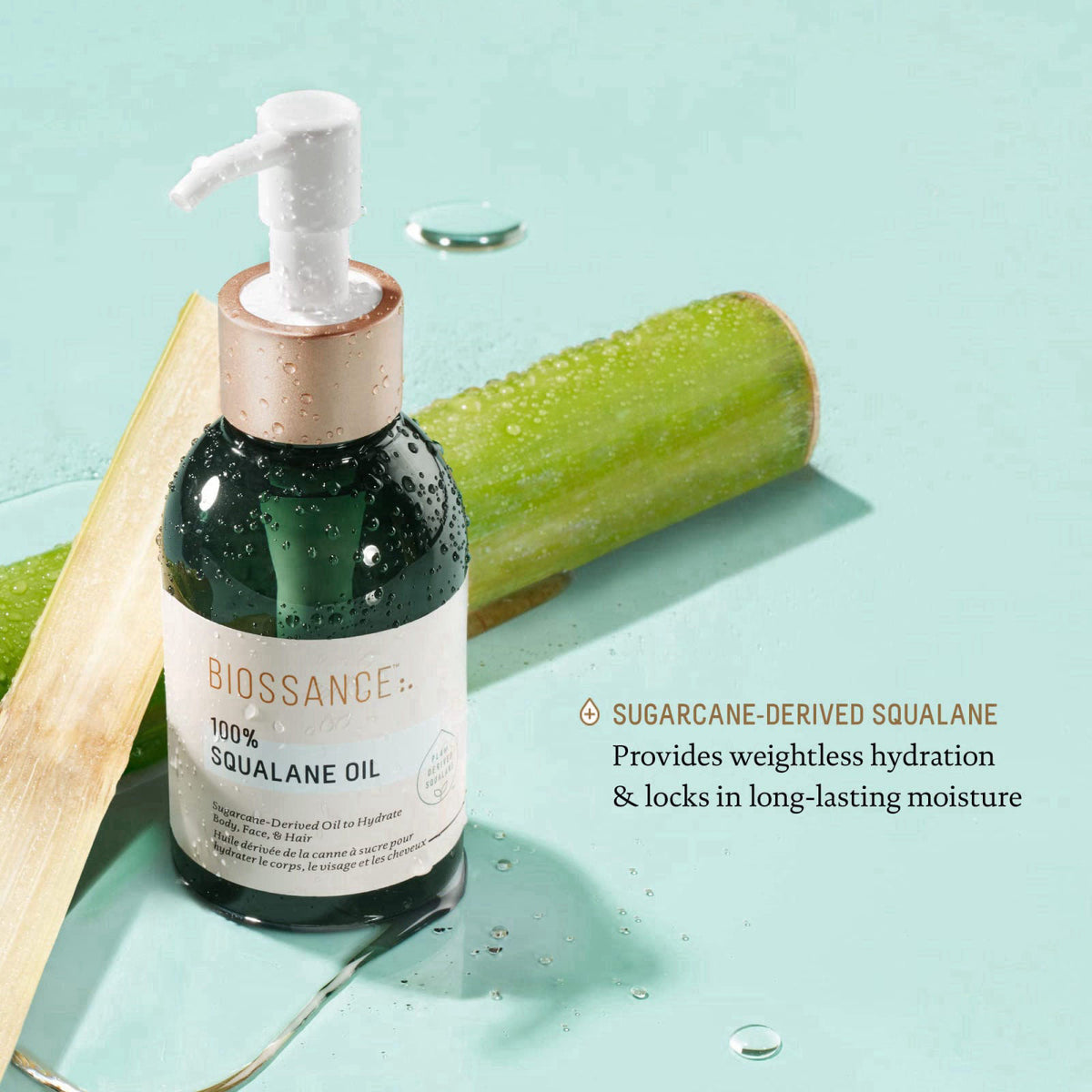 BIOSSANCE 100% Squalane Oil - Vegan Face & Body Oil Moisturizer - 3.3 oz – Face Oil on display
