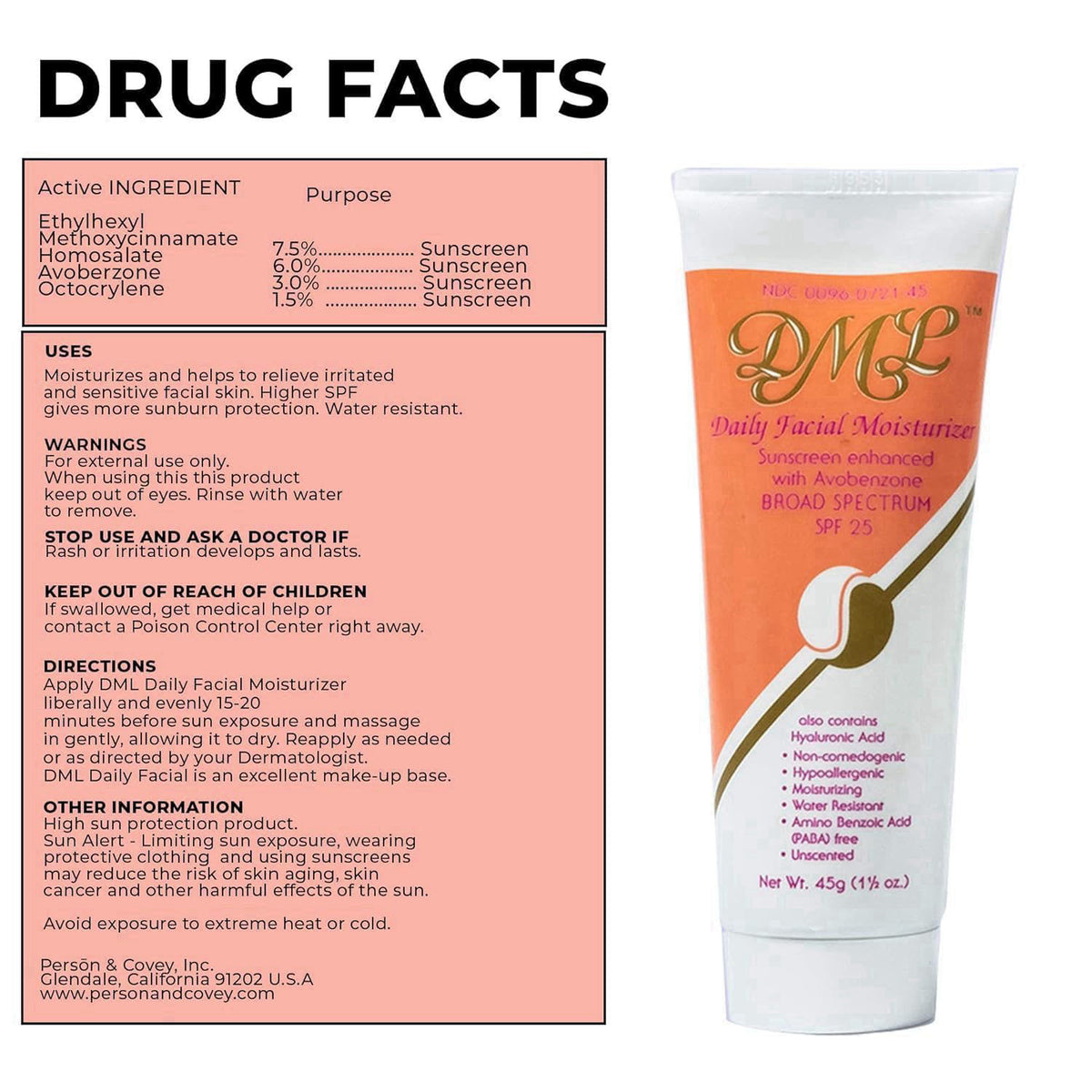 Dml – Face Moisturizers on display