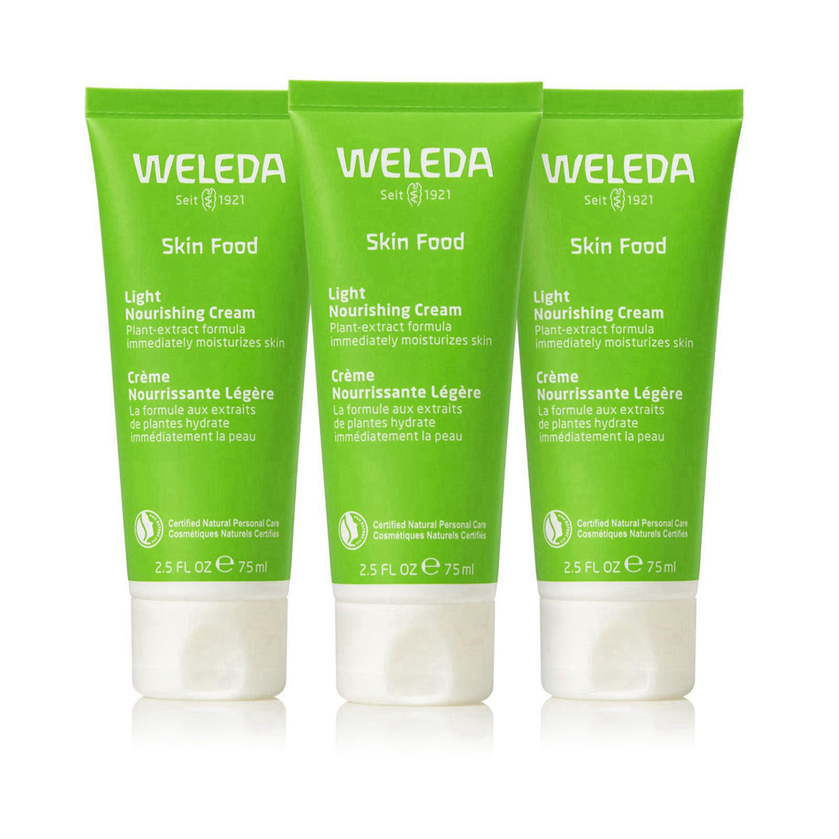 Weleda - Skin Food Light Moisturizing Cream 3-pack - Fast-Absorbing, Ultra-Hydrating Formula with Sunflower Oil and Pans