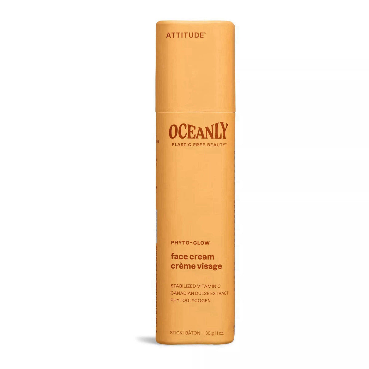 ATTITUDE Oceanly Face Cream Bar, EWG Verified, Plastic-free, Plant and Mineral-Based Ingredients, Vegan and Cruelty-free