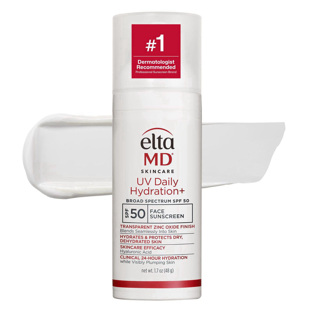 EltaMD UV Daily Hydration+ Untinted Face Sunscreen, SPF 50, 1.7oz – product photo (Facial Sunscreens)