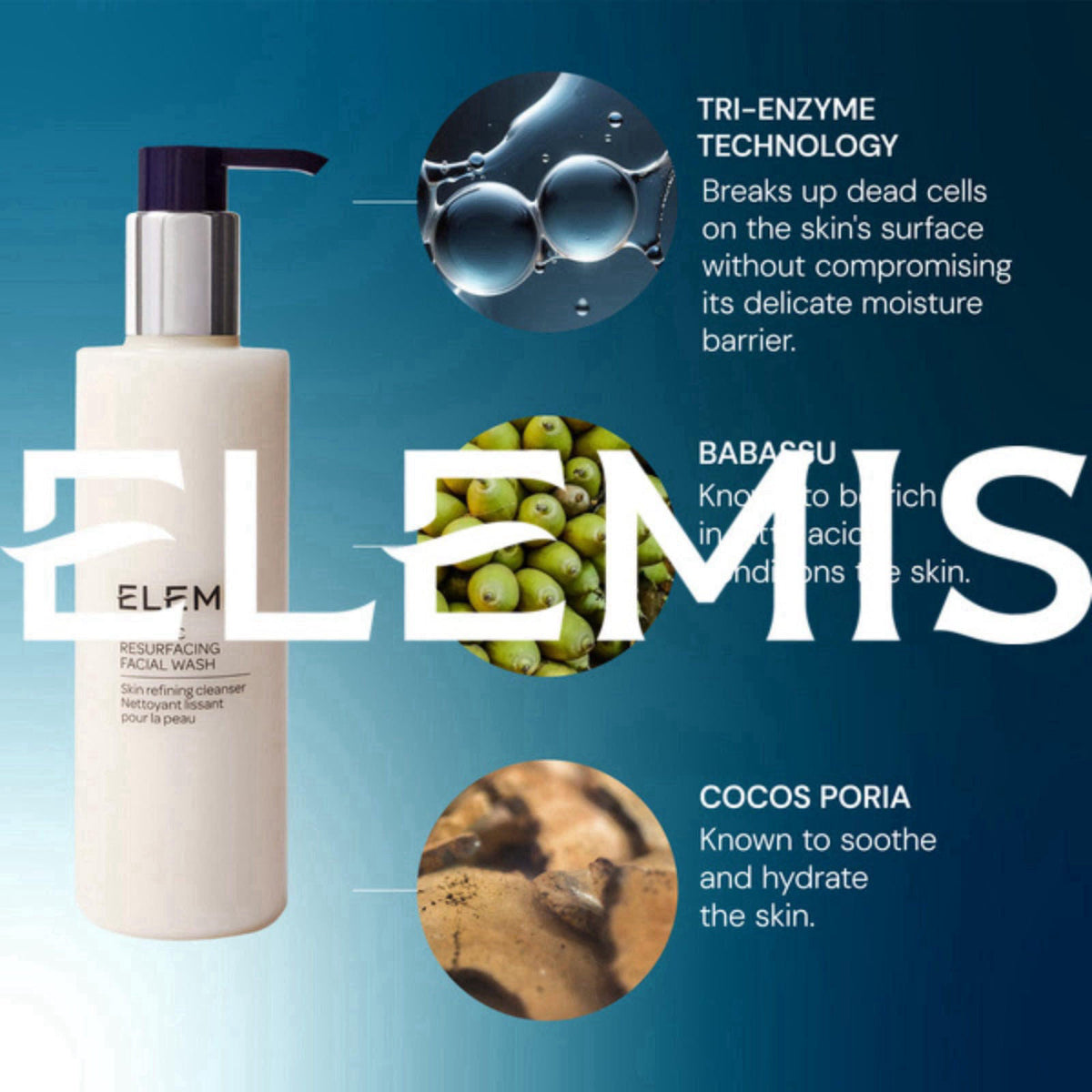ELEMIS Dynamic Resurfacing Facial Wash, Exfoliating Cleanser – Washes on display