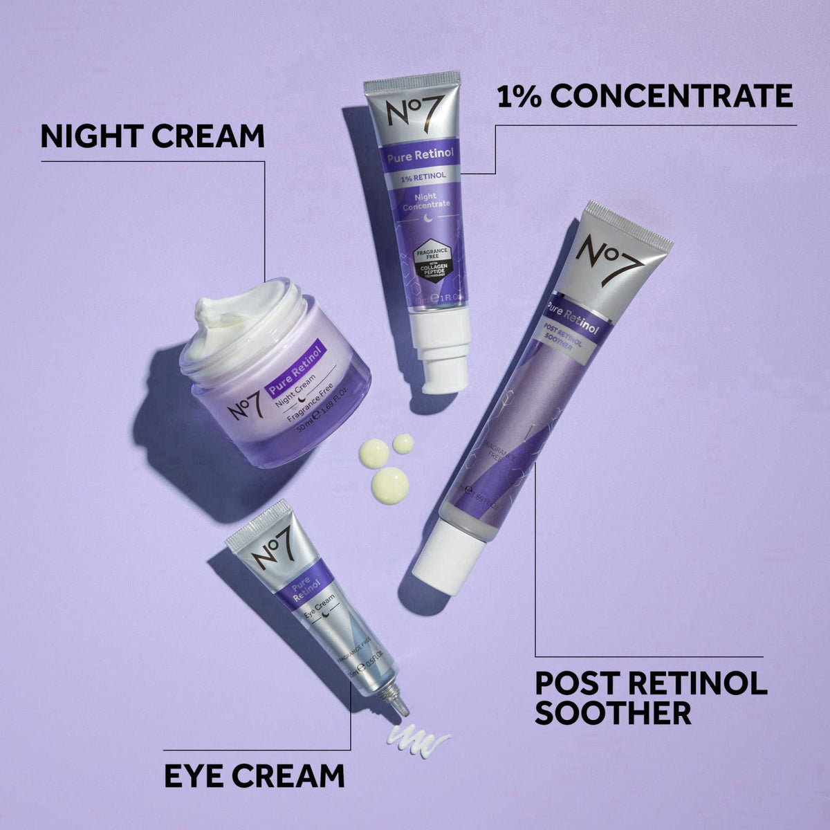 No7 – Night Creams on display