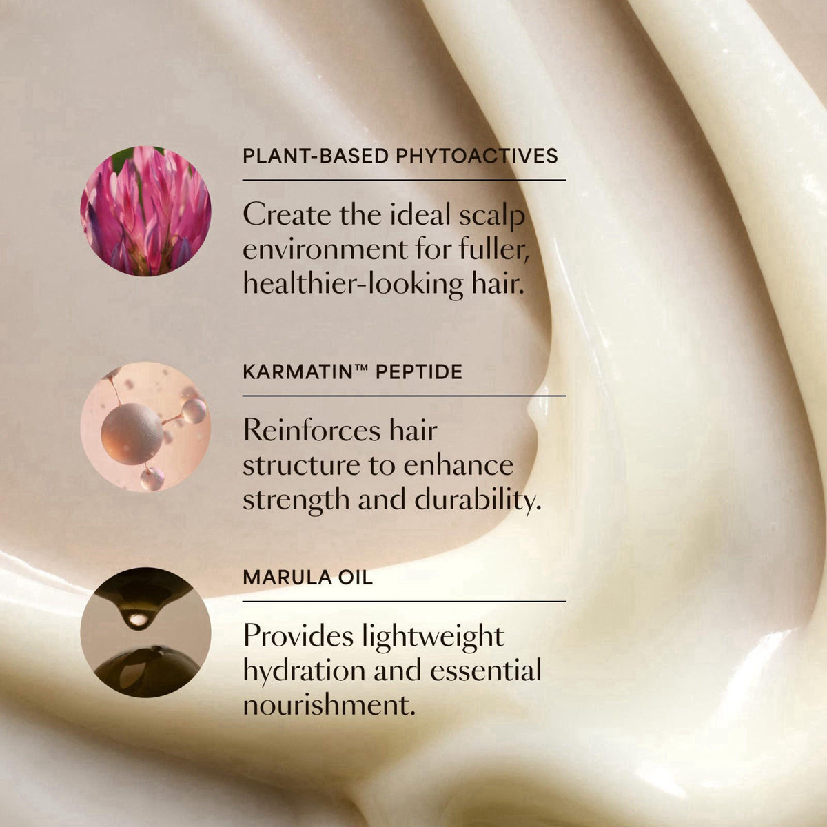 VEGAMOUR GRO Revitalizing Conditioner, Karmatin™ Peptide & Marula Oil – alternate angle