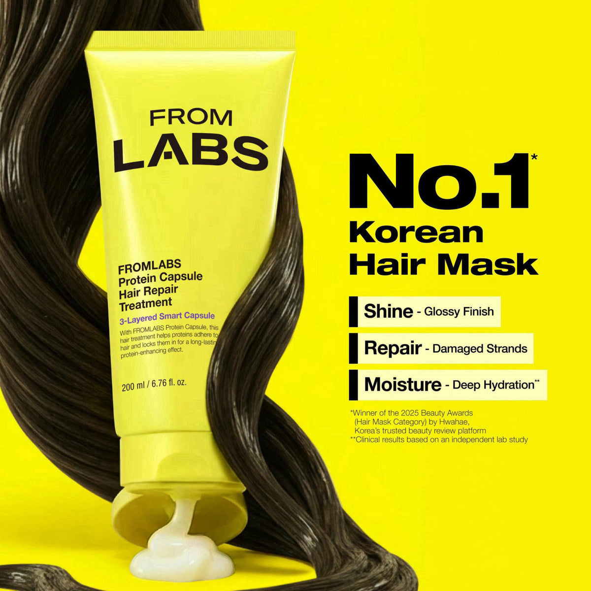 FROMLABS Deep Conditioning Protein Hair Mask Duo Set for Damaged Hair | Keratin Repair Treatment for Dry, Frizzy, Bleach
