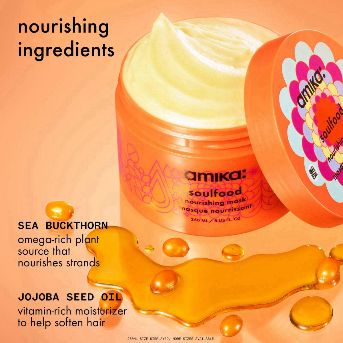 amika soulfood nourishing mask – packaging and label