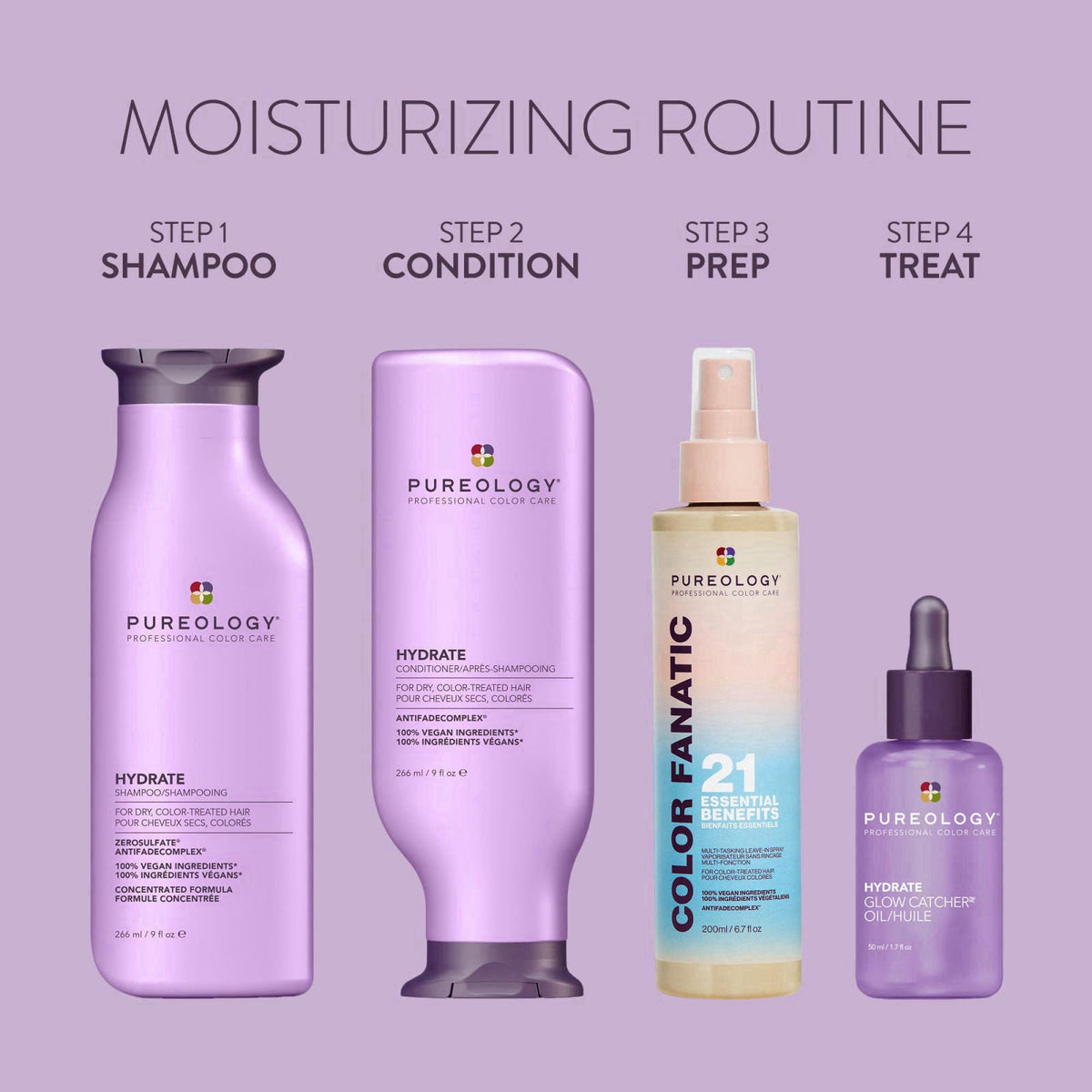 Pureology Hydrate Conditioner – Moisturizes Dry & Color-Treated Hair – Conditioners on display