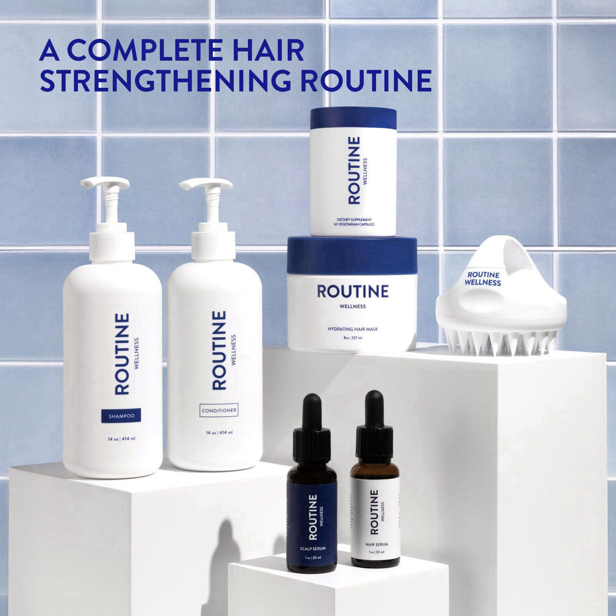 Routine Wellness – Hair Regrowth Shampoos on display