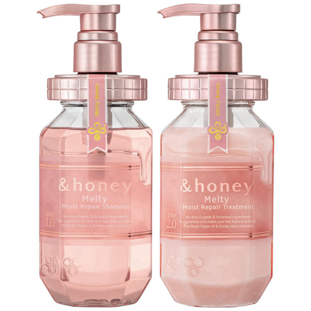 & Honey [Genuine Product] &honey Melty Moist Repair Shampoo & Conditioner Set 440mL+450g/14.87.fl.Oz+15.69Oz Sulfate-Fre