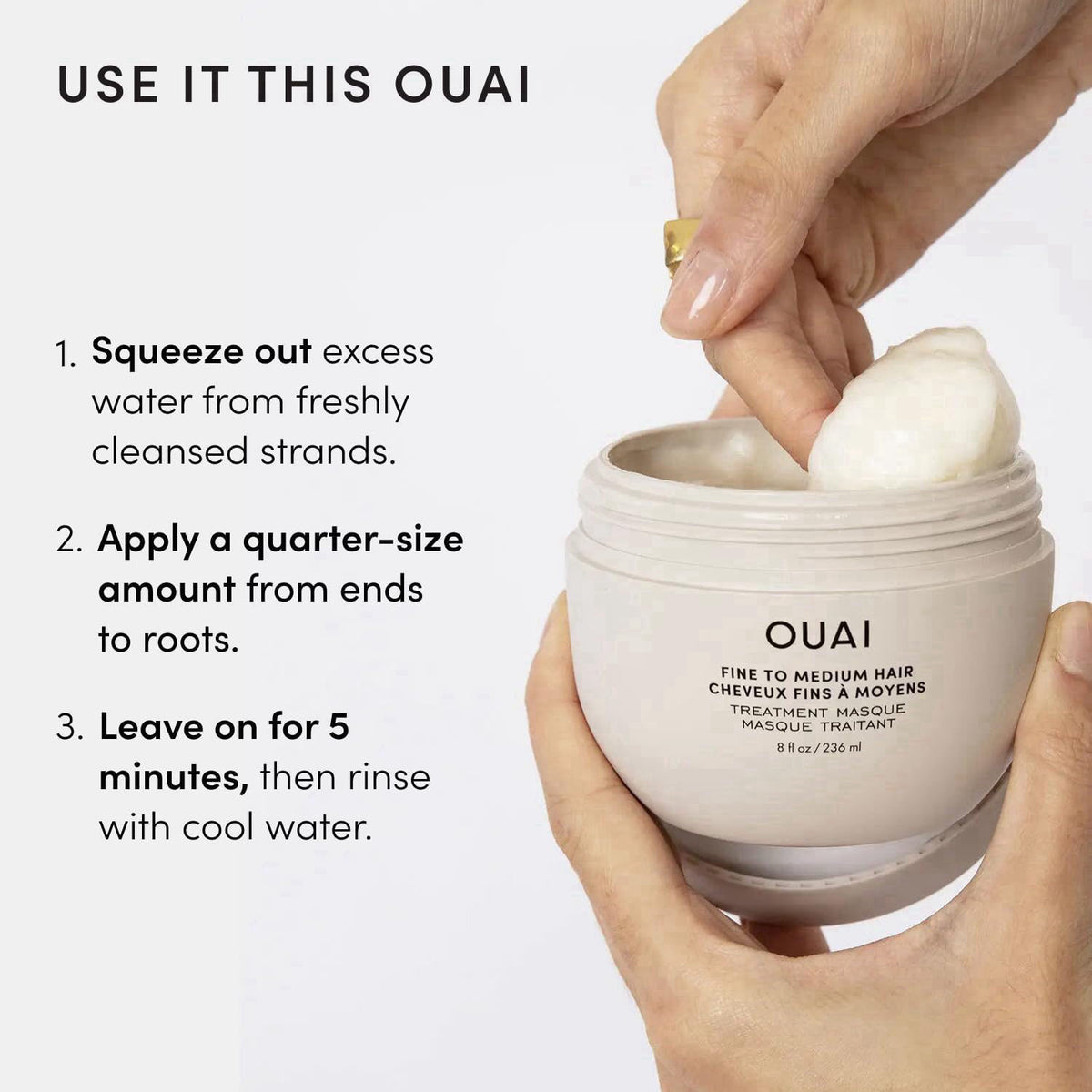 OUAI – Hair Masks on display