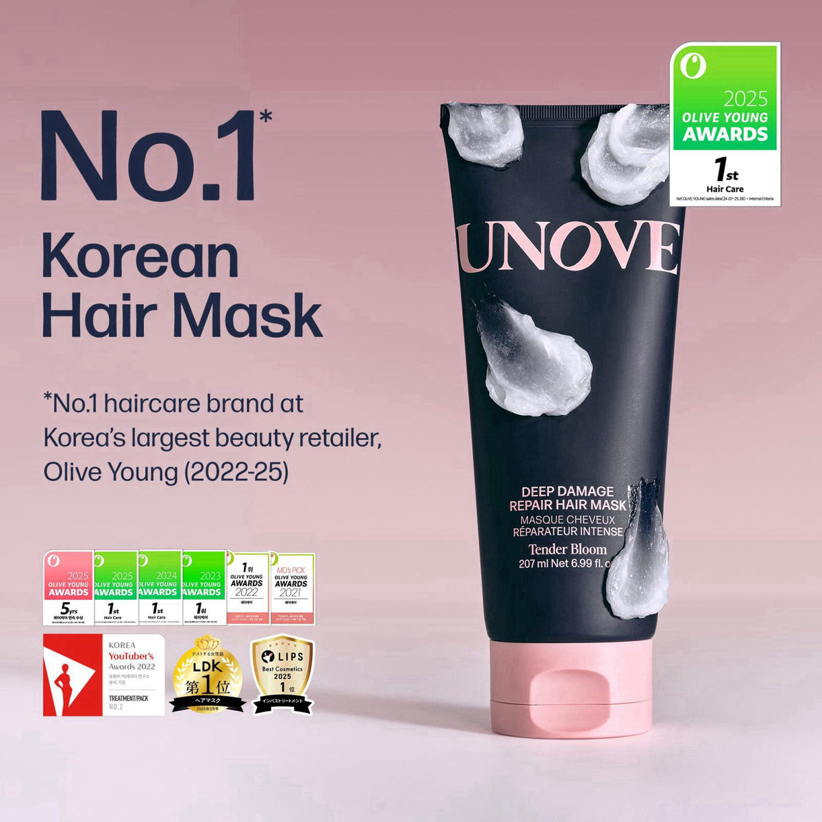 UNOVE Deep Damage Treatment Ex - Protein Hair Treatment & Hair Mask for Damaged Hair | Deep Conditioning & Keratin Hair 