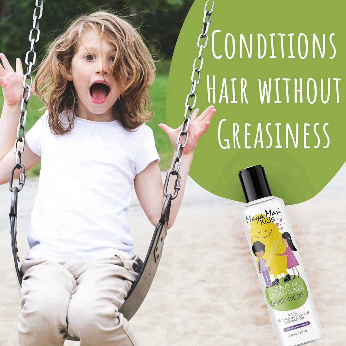MAYA MARI Kids Hair Care Set, 5 Piece Kit for Ages 2-13, 2-in-1 Shampoo and Conditioner, Detangler Spray, Leave-In Condi