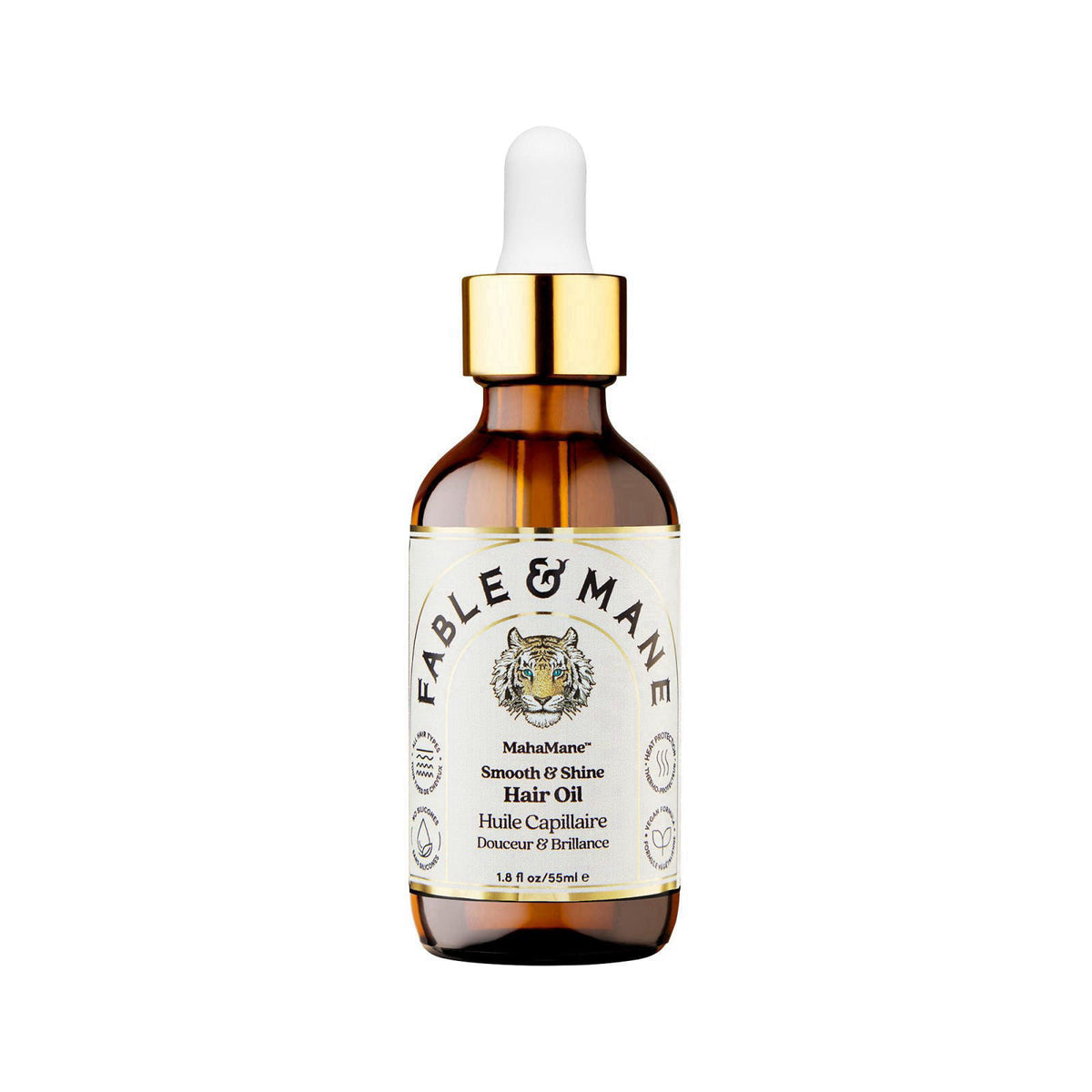 Fable & Mane Fable and Mane MahaMane Smooth & Shine Hair Serum - Protective Oil Treatment for Dry, Damaged Hair. 1.8FL o