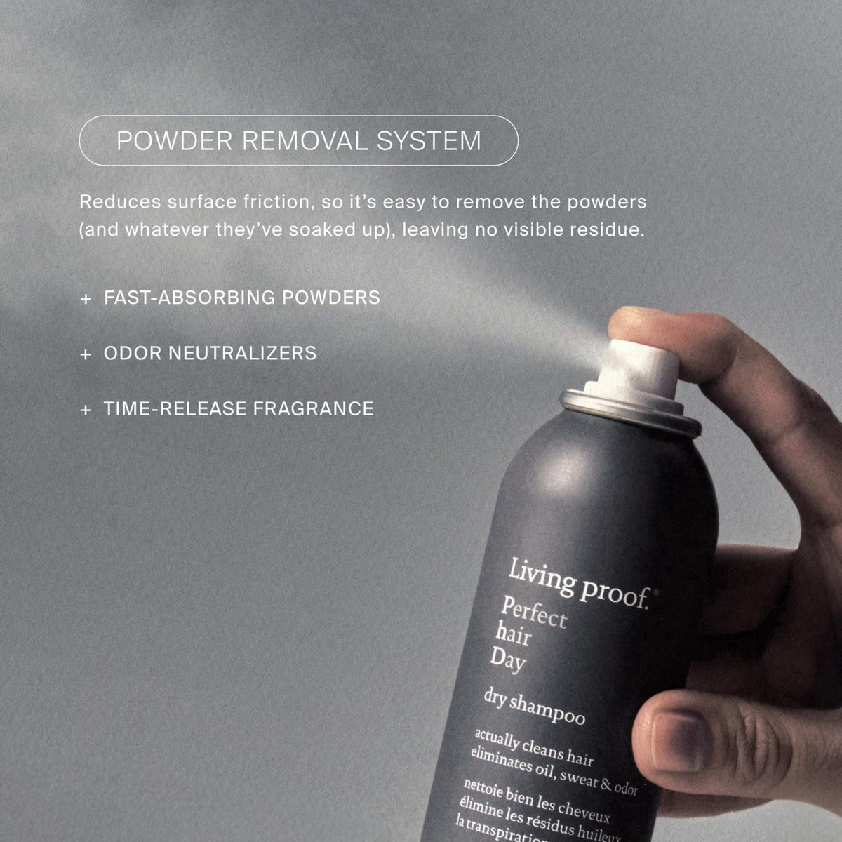 Living Proof Perfect Hair Day Dry Shampoo – Absorbs Oil, Sweat, Odor, Cleans Hair, Fresh Scent, Detoxifies Scalp for Wom