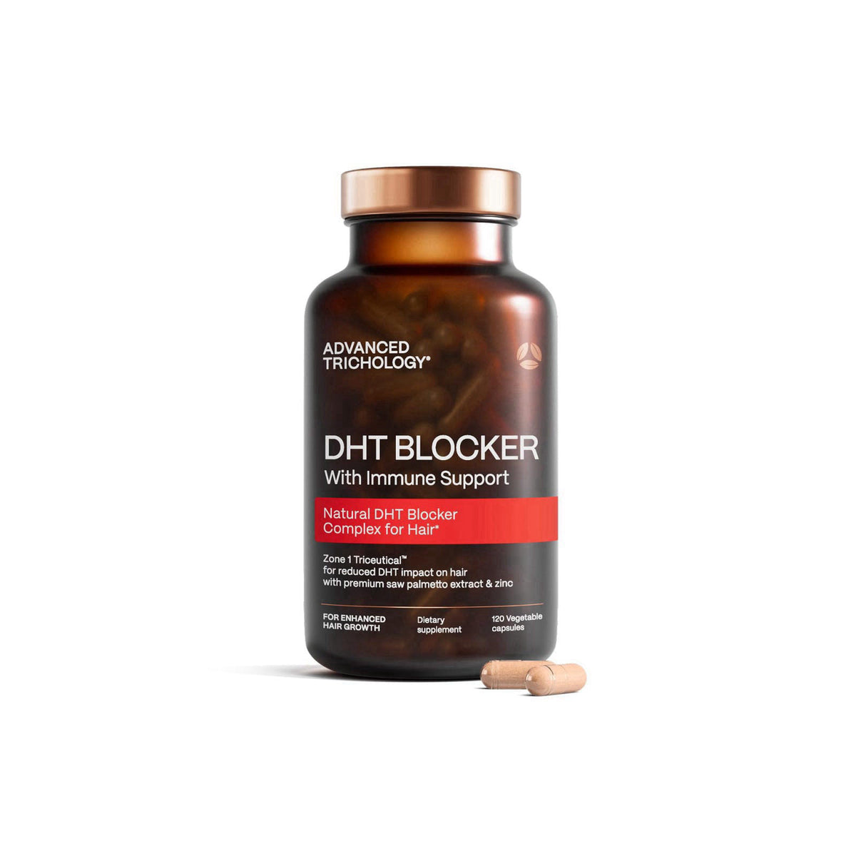 Advanced Trichology DHT Blocker - Hair Growth Supplement for Genetic Thinning for Men and Women | Guaranteed, Backed by 