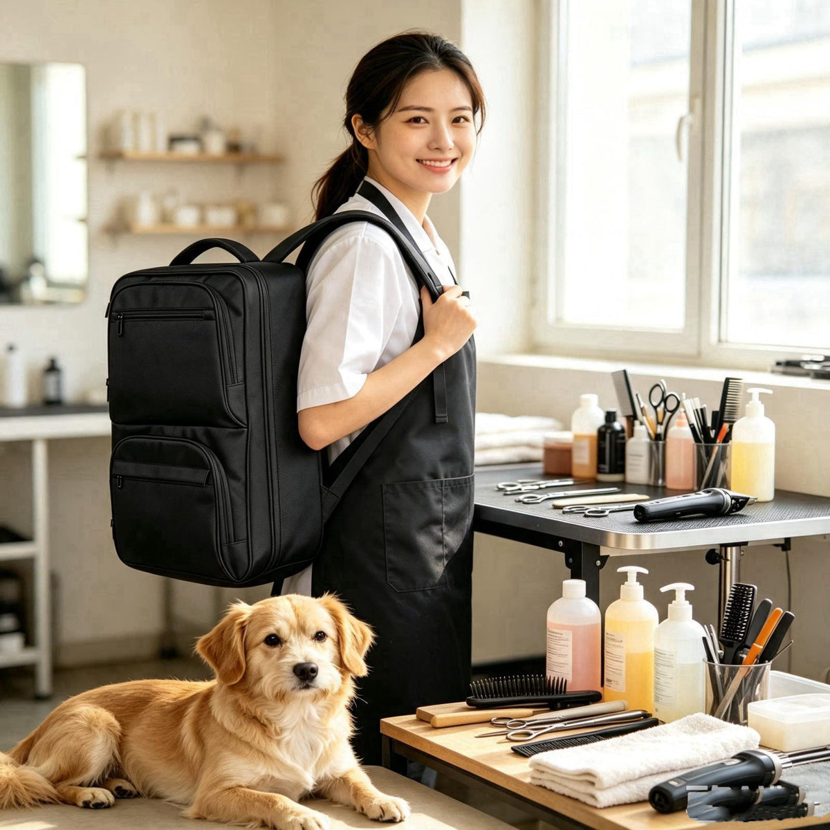 TrimTrunnk Professional Barber Supplies Backpack – close-up detail