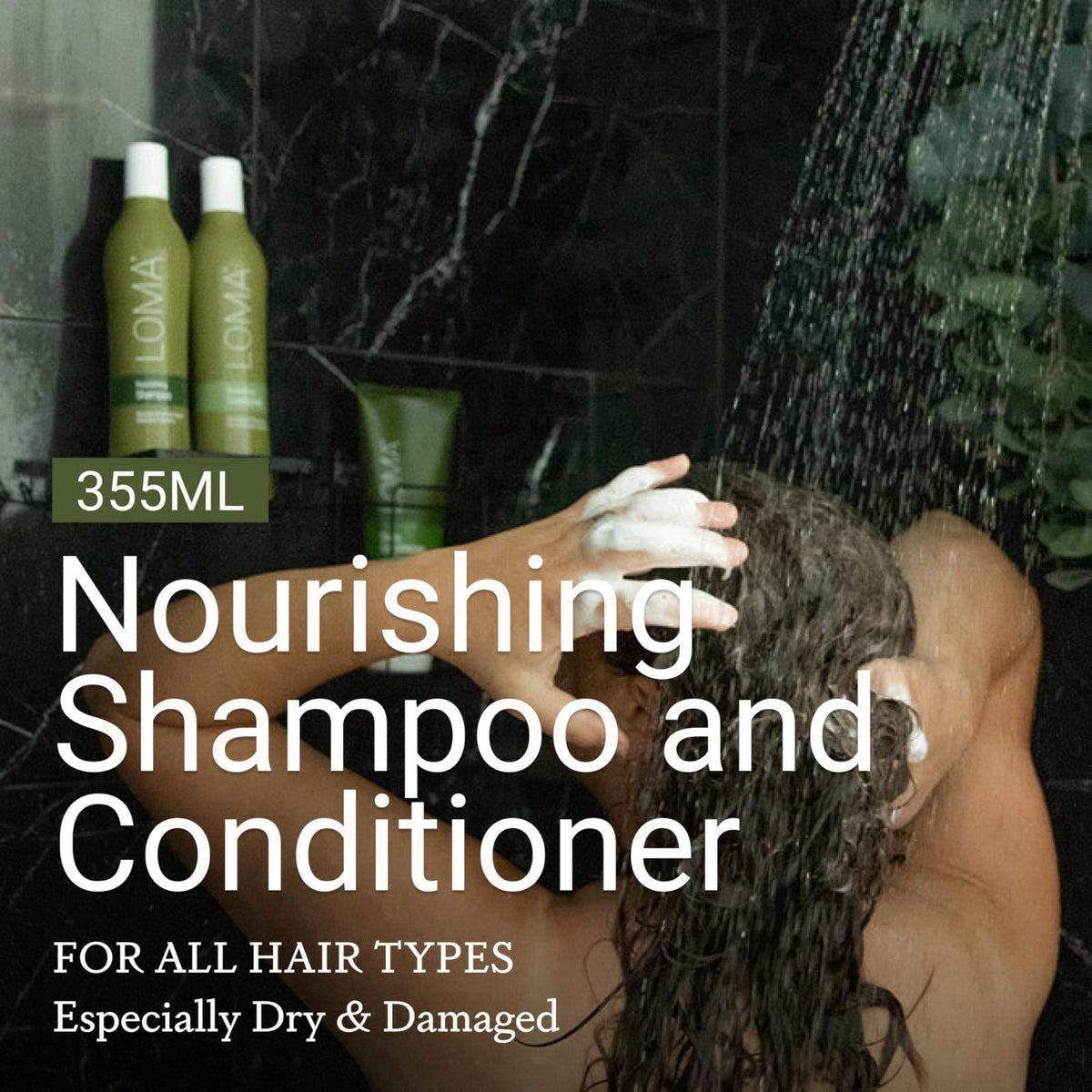 Loma Hair Care Nourishing Shampoo & Conditioner Duo – packaging and label