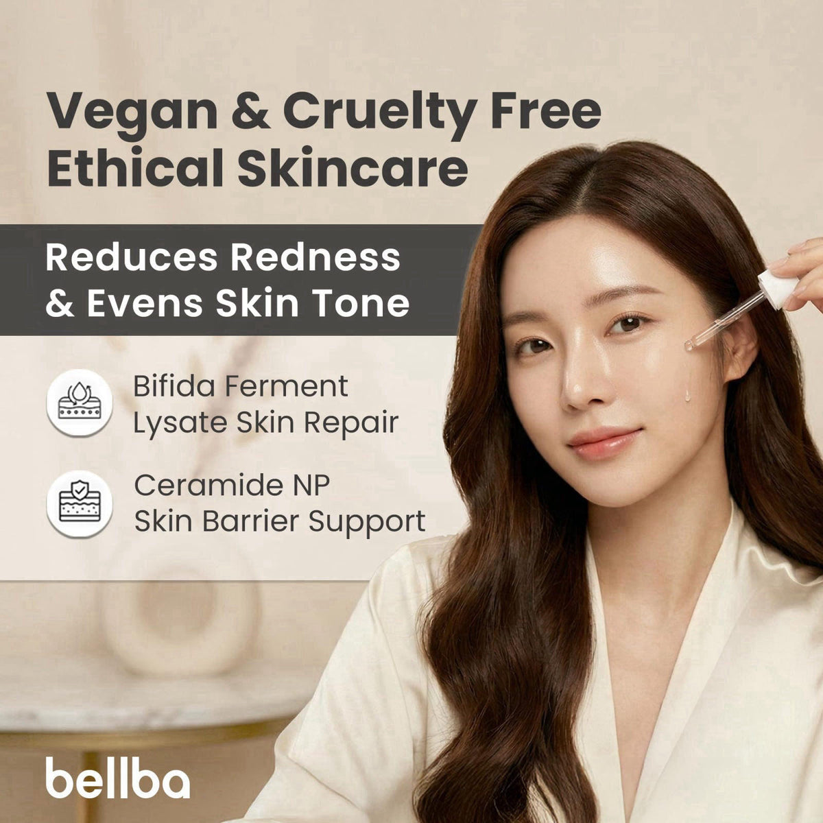bellba Dewy Rice Glow Serum Korean Face Serum, 1 fl.oz – full view