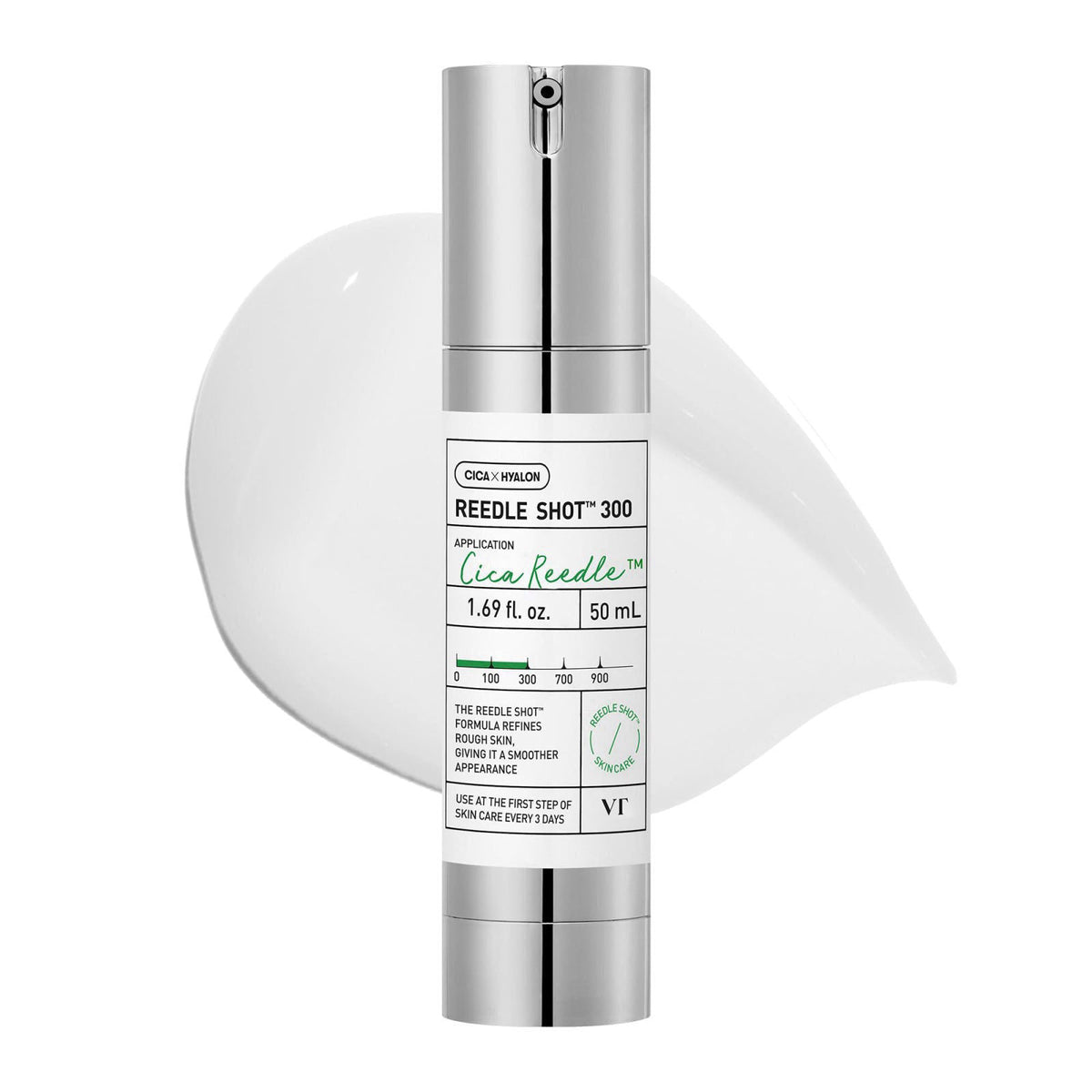 VT COSMETICS CICA Reedle Shot 300, Advanced Night Exosome, Microneedling Serum, Centella Asiatica, Hyaluronic Acid, Prop
