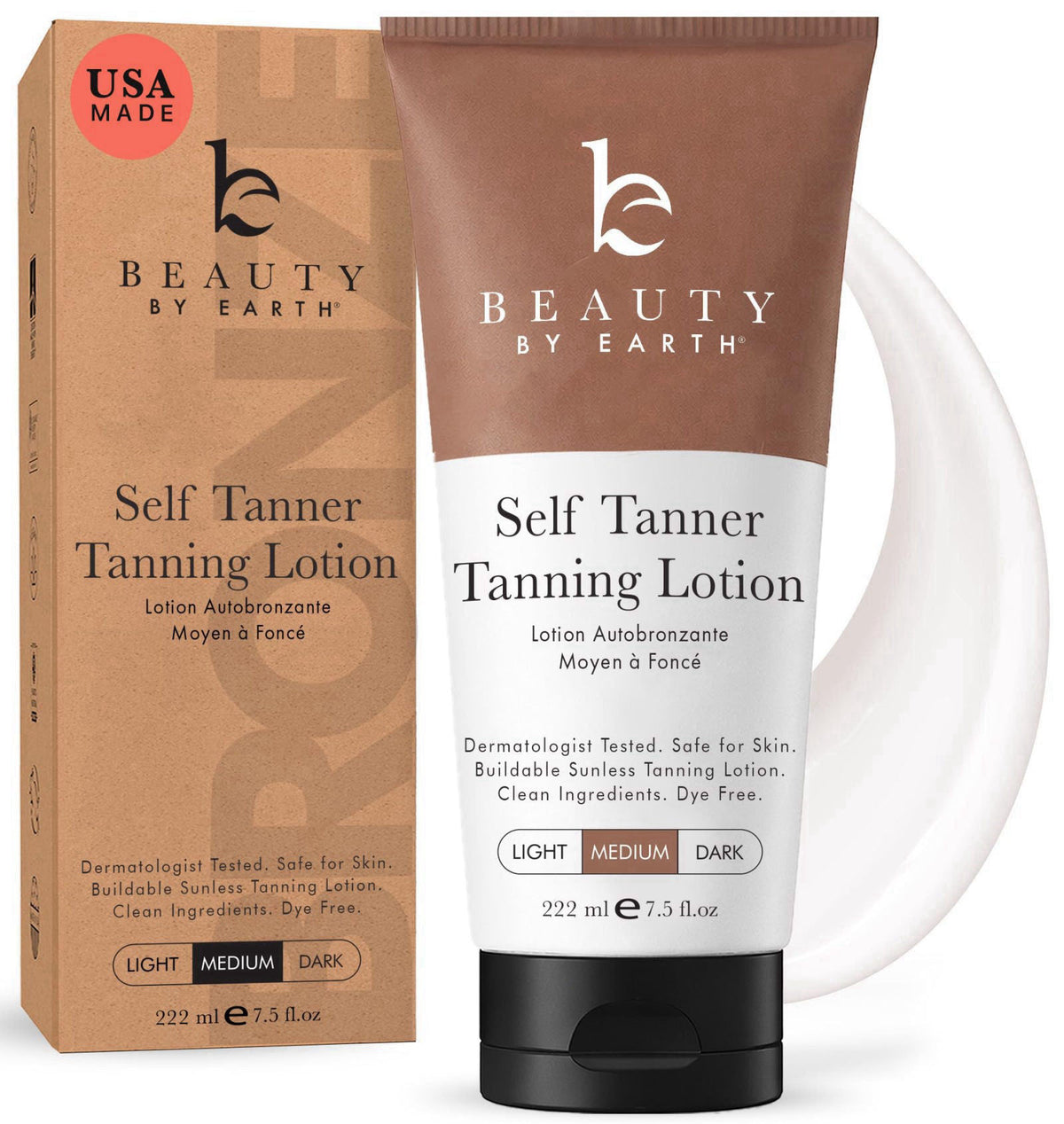 Beauty by Earth Self Tanner - USA Made with Natural & Organic Ingredients – product photo (Body Self-Tanners)